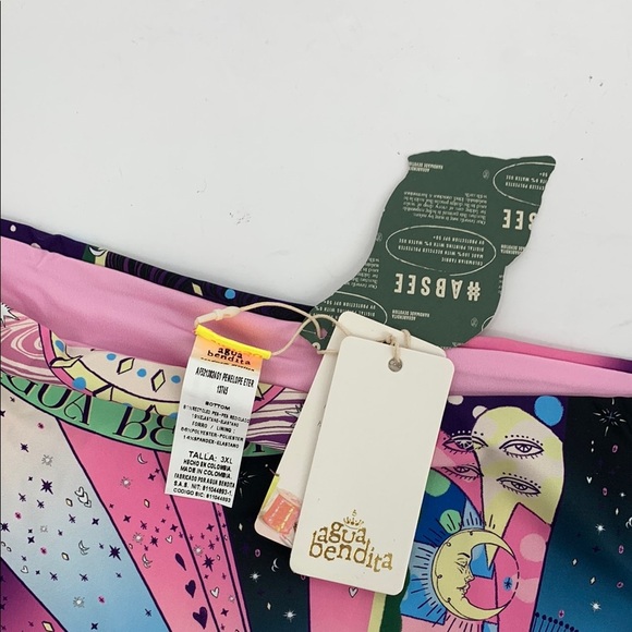 Agua Bendita Penelope Eter bikini bottom swim mystical celestial pink new 3X - Picture 5 of 5
